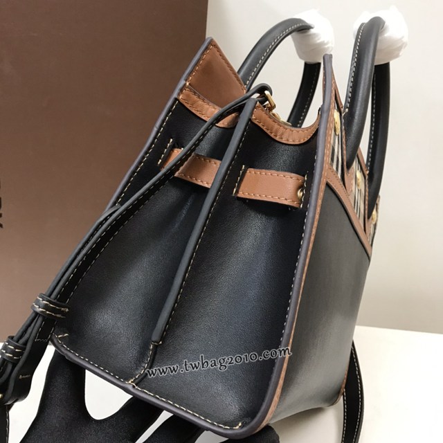 Burberry專門店新款小號Title泰爾勒手袋 巴寶莉Vintage復古格紋手提托特包肩背女包 yxb1508